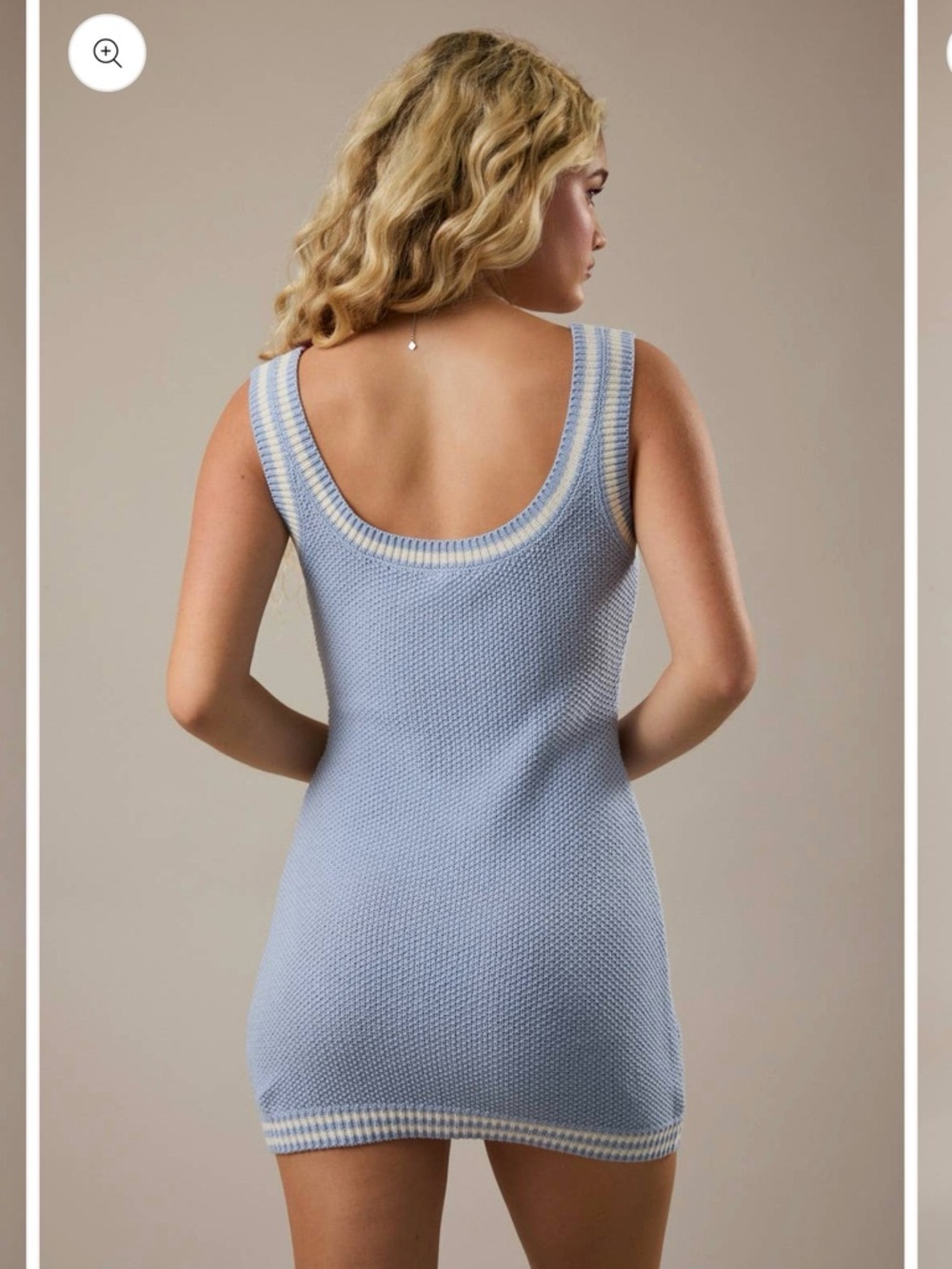 🆕💖Le Lis Sky Blue Knit Mini Dress - Picture 3 of 6